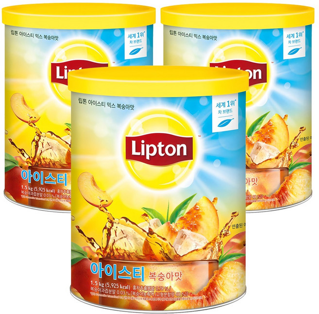 립톤 아이스티 믹스 복숭아맛, 1.5kg, 1개입, 3개