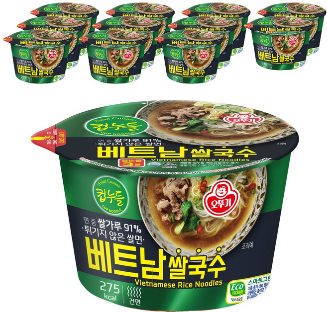 오뚜기 컵누들 베트남 쌀국수, 88.5g, 12개