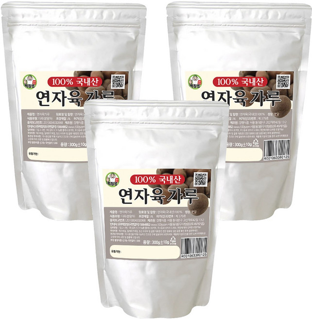 백장생 국내산 연자육가루, 3개, 300g