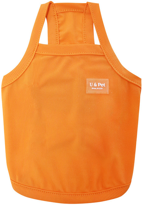 유앤펫 강아지 스판 쿨링 나시, 오렌지, 1개