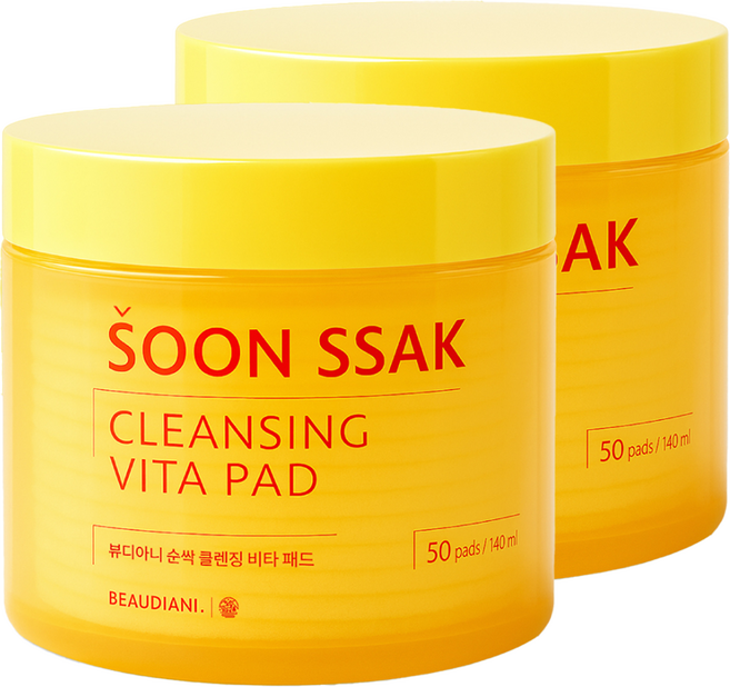 뷰디아니 순싹 클렌징 비타 패드, 50매입, 2개