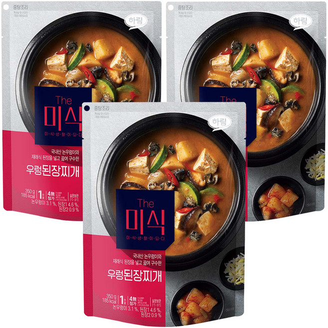 더미식 우렁 된장찌개, 350g, 3개