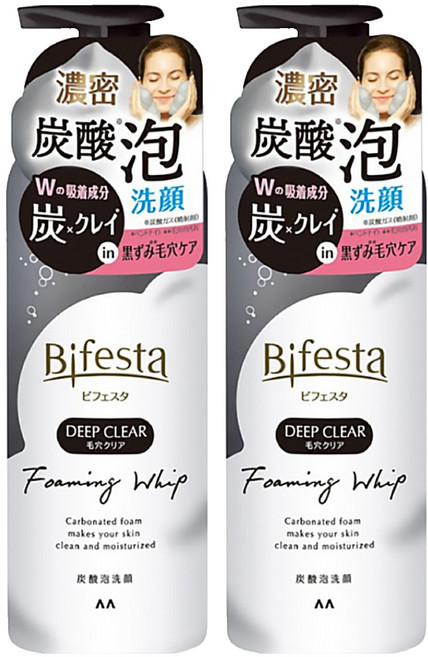 Bifesta 碧菲絲特 碳酸泡洗顏 炭泥極淨 黑色, 200g, 2個