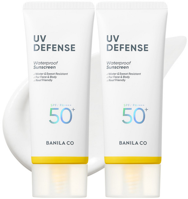 바닐라코 UV 디펜스 워터프루프 선크림 대용량 SPF50+ PA++++, 100ml, 2개