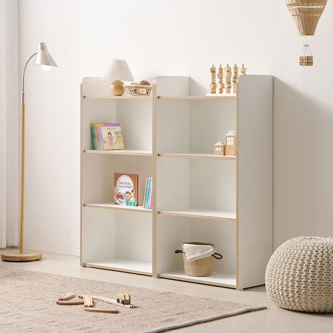 웰퍼니쳐 쿠비 키즈 높은 교구장 세트 1200 4단 방문설치, 화이트