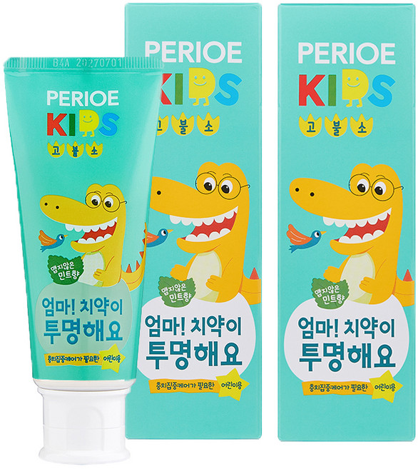 페리오 엄마 치약이 투명해요 1450 치약, 80g, 2개