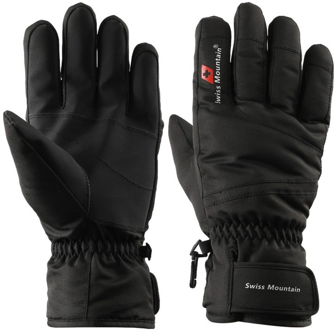 스위스마운틴 남성용 스키장갑 BC870, 블랙, 1개