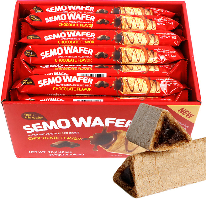세모 와퍼 초코맛, 42개, 12g