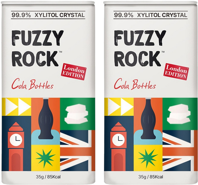 퍼지락 자일리톨 크리스탈 캔디 콜라향, 35g, 2개