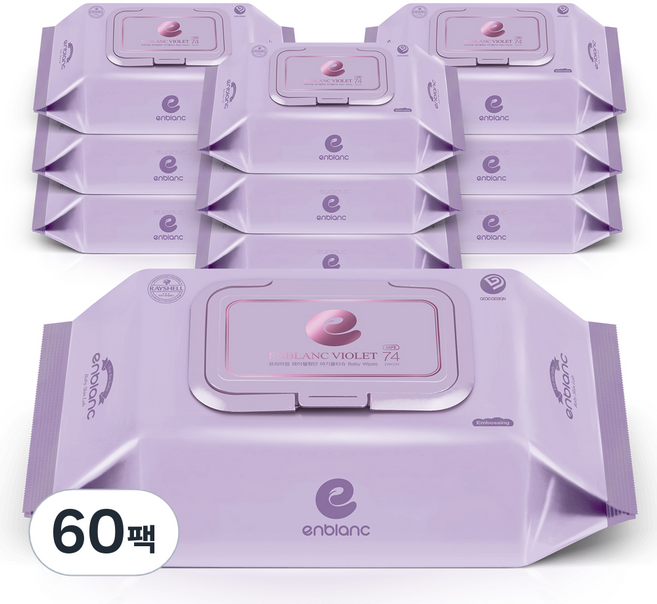 앙블랑 세이프 바이올렛 캡형, 70g, 74매, 60세트