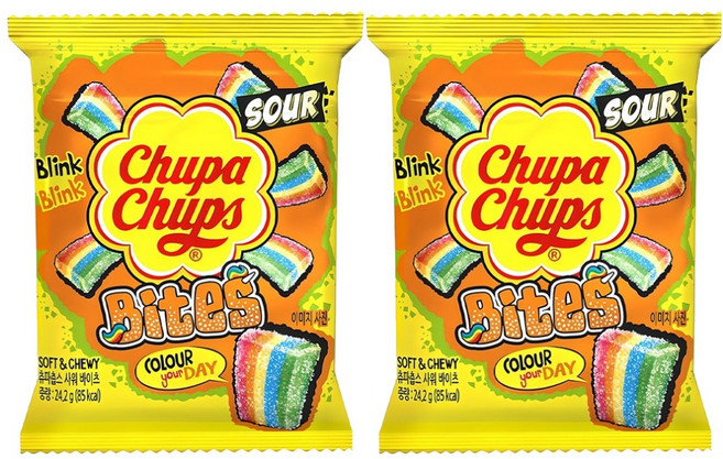 츄파춥스 사워 바이츠 젤리 10개입, 242g, 2개