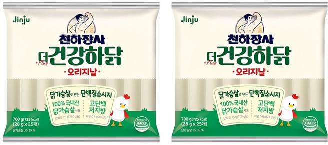 건강하닭 오리지날 소시지, 700g, 2개