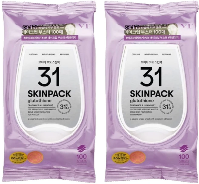 브이티코스메틱 루미너스 31도 스킨팩, 100개입, 2개 - 쿠팡