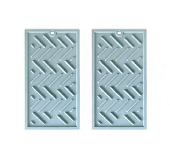 에이드엘 헤링본 실리콘 식기 건조매트 미니, 1단, 스카이블루, 2개