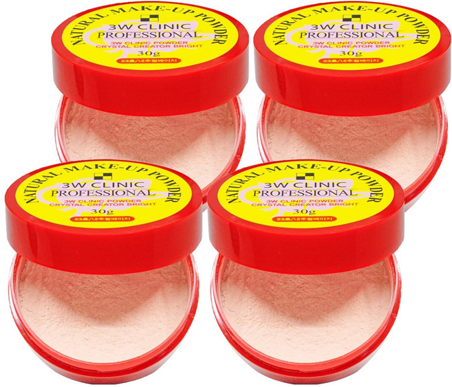 3W클리닉 내추럴 메이크업 파우더 30g, 23호 내추럴베이지, 4개