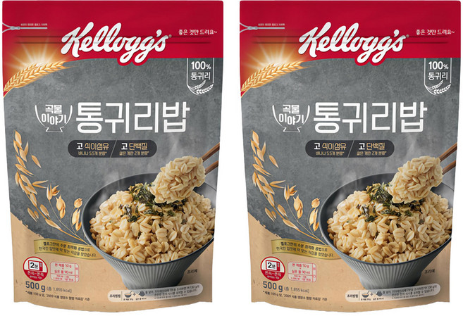 켈로그 통귀리밥, 500g, 2개
