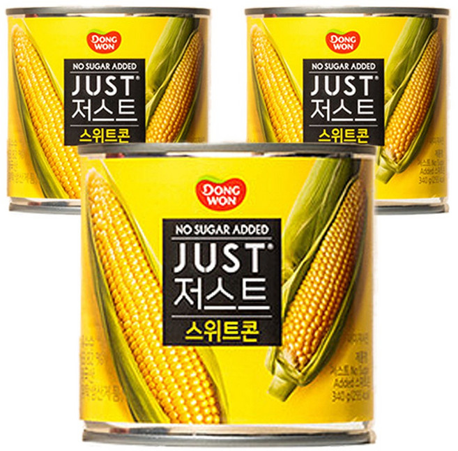 동원 JUST 노슈가 스위트콘, 340g, 3개