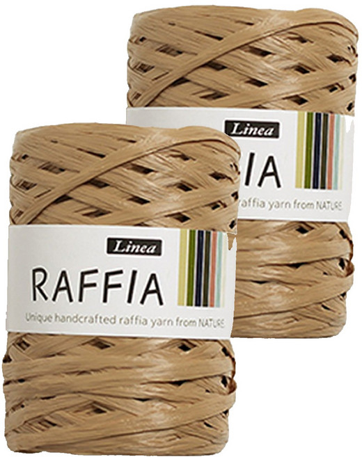 리네아 라피아 뜨개실 40g, 409 진베이지, 2개