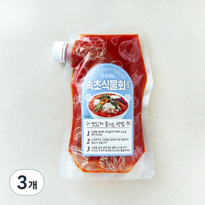 주비푸드 속초식 물회소스, 500g, 3개