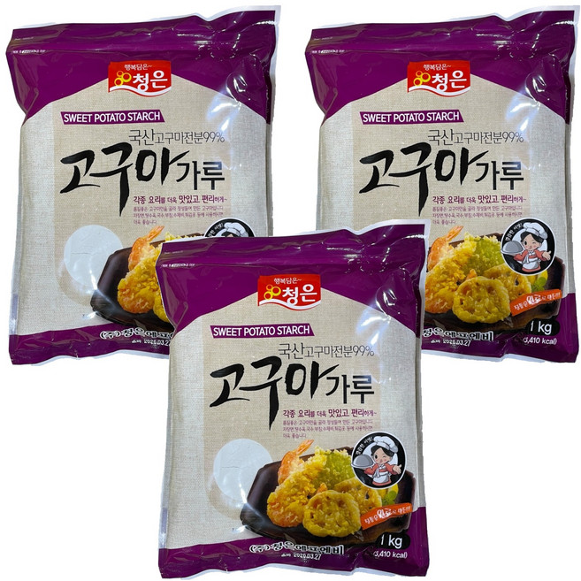 Cheongeun F&B 地瓜澱粉, 1kg, 3個