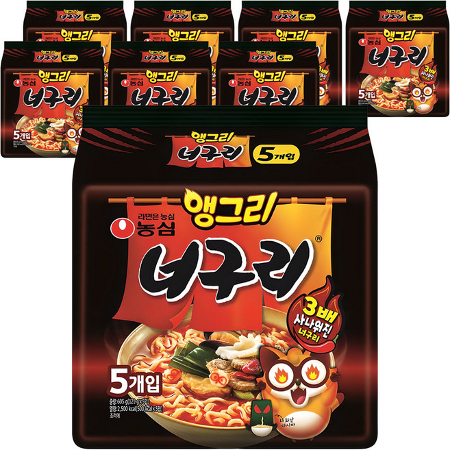 너구리 앵그리 121g, 40개