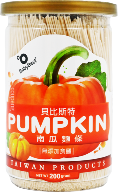 BabyBest 貝比斯特 南瓜麵 9個月以上, 200g, 1罐