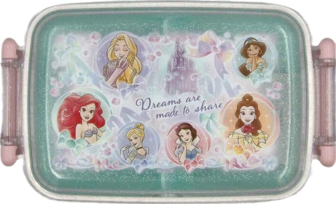 Skater 銀離子雙扣便當盒 450ml, 迪士尼公主, 1個