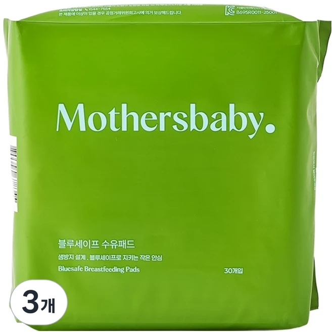 마더스베이비 블루세이프 일반형 수유패드, 3개, 30개입 - 쿠팡