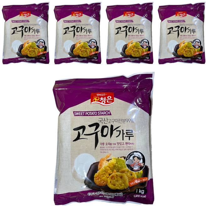 Cheongeun F&B 地瓜澱粉, 1kg, 5個