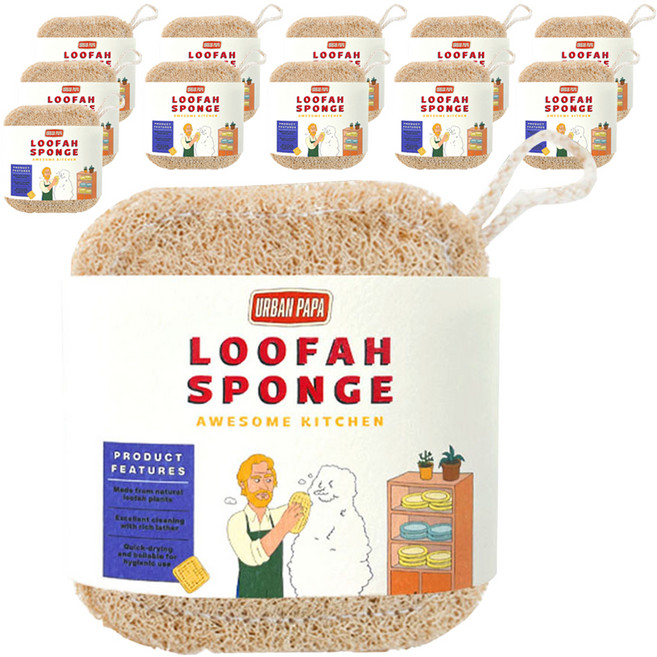 어반파파 어썸루파 천연수세미, 4개, 3세트