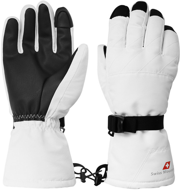 스위스마운틴 프리미엄 스키장갑 BC260, 화이트, 1개