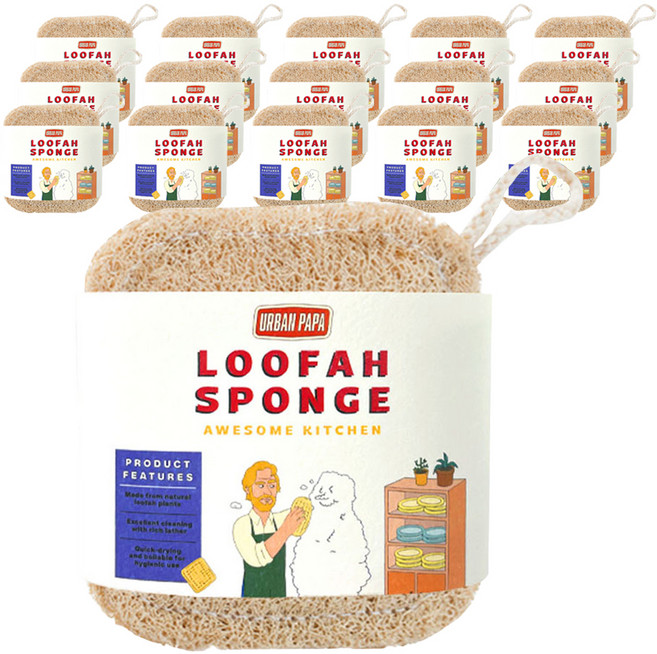 어반파파 어썸루파 천연수세미, 4개, 4세트