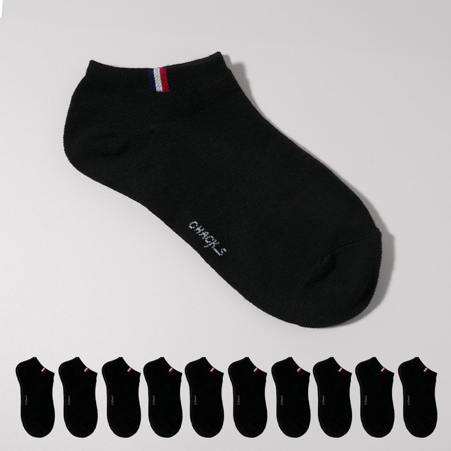 착스 여성용 프리미엄 앞코 보강 발목 포인트 스니커즈 양말 10켤레 세트