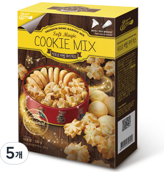 브레드가든 사르르 마법 쿠키 믹스, 330g, 5개