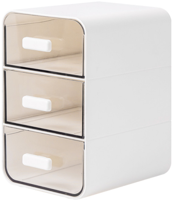 델리 프리미엄 미니 다용도 서랍장, 1개, 화이트, 3단