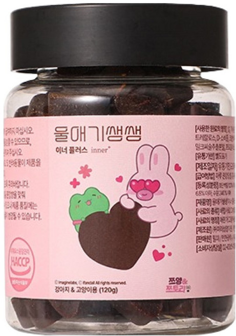 디어랩스 강아지 울애기쌩쌩 이너플러스 기관지 심장 신장 간 영양제, 60정, 종합영양제, 1개