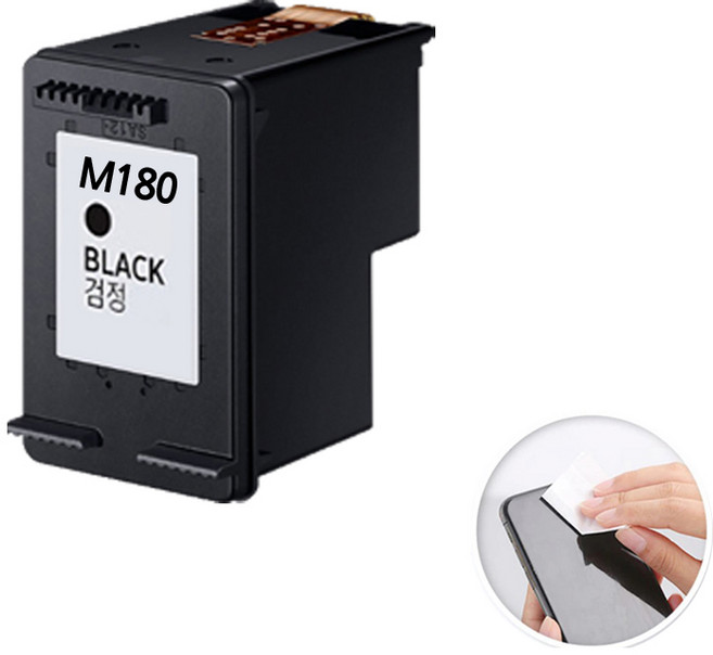 오피스토어 삼성 호환 500매 대용량 M180 + 액정 클리너 세트, 검정, 1세트