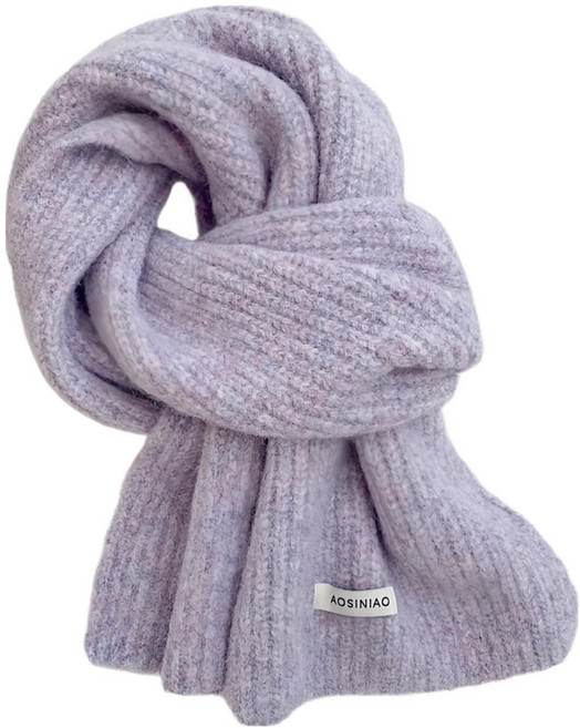 MEIYS STUDIO 羊毛圍巾圍脖 純色喀什米爾羊絨加厚保暖兩用披肩