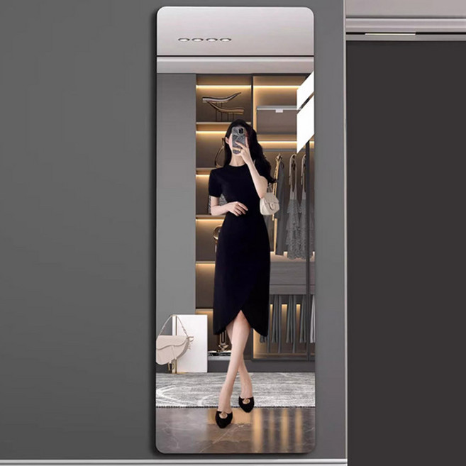 마켓플랜 벽걸이 부착식 전신거울, 투명