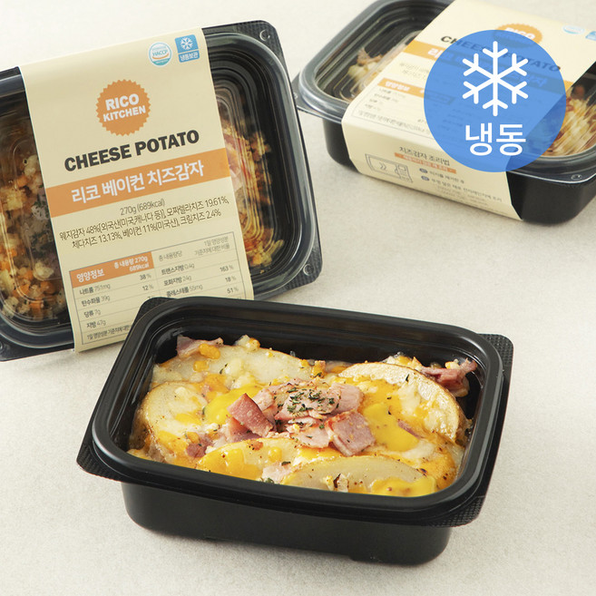 리코 베이컨 치즈감자 (냉동), 270g, 3개