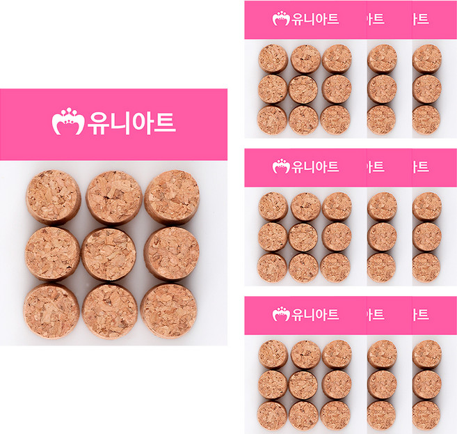 유니아트 콜크마개 9p, 혼합 색상, 10개