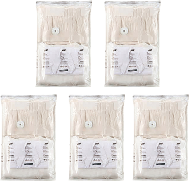 TAILI 太力 衣物旅行壓縮收納袋, 5個裝, 1組