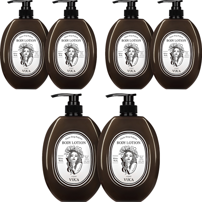 뷰카 클래식 딥 퍼퓸 모이스처 바디로션 화이트머스크향, 1.05L, 6개