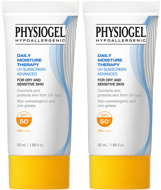 피지오겔 데일리 모이스처 테라피 유브이 썬스크린 어드밴스드 SPF50+ PA++++, 50ml, 2개