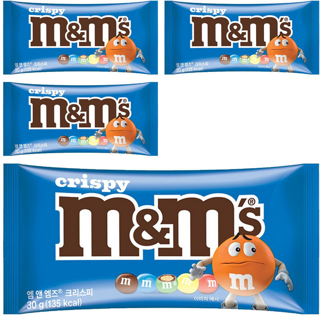 엠앤엠즈 크리스피 초콜릿, 30g, 4개