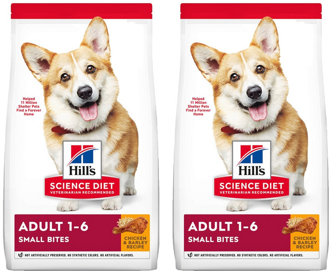 힐스사이언스다이어트 강아지 어덜트 스몰바이트 기능성 사료, 면역/항산화, 2kg, 2개