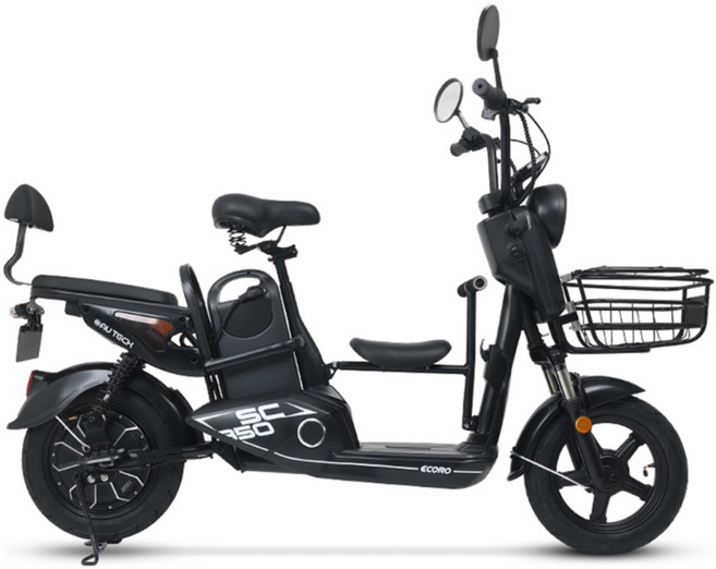 에이유테크 전동스쿠터 48V 20Ah 고객직접설치, 블랙, 1개, 에코로 SC350(2인승)