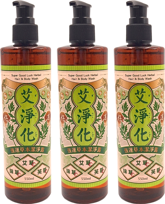 美吾髮 艾淨化 強運草本潔淨露, 330ml, 3瓶