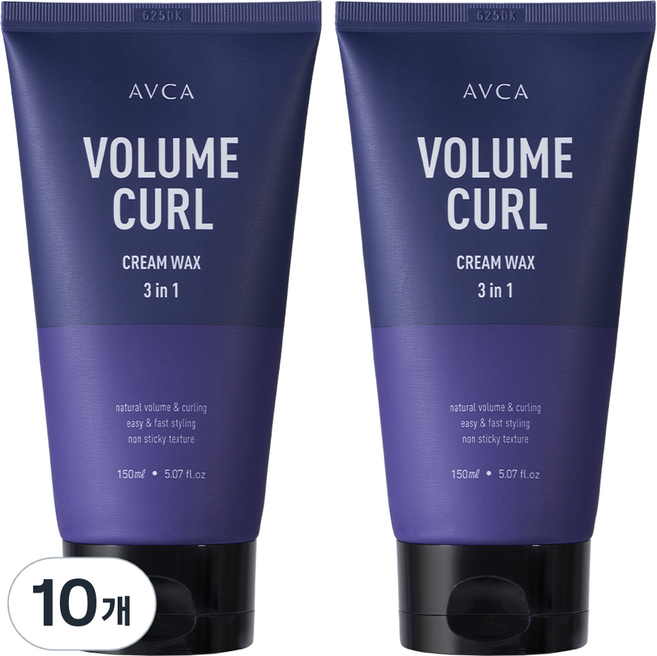 아브카 3 in 1 볼륨 앤 컬크림 왁스, 150ml, 10개