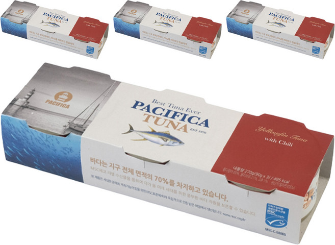 퍼시피카 튜나 위드 칠리, 270g, 4개